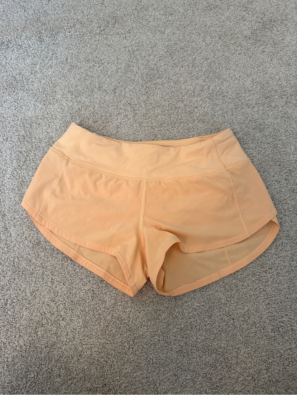 lululemon athletica Peach Two-Layer Running Shorts